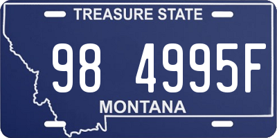 MT license plate 984995F