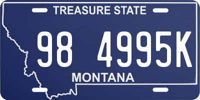 MT license plate 984995K