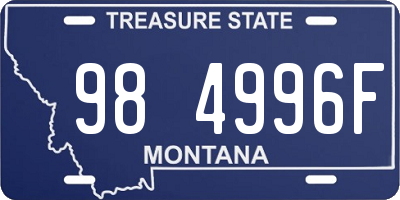 MT license plate 984996F