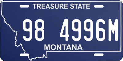 MT license plate 984996M