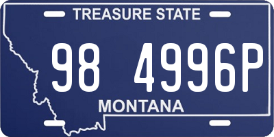 MT license plate 984996P