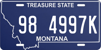 MT license plate 984997K