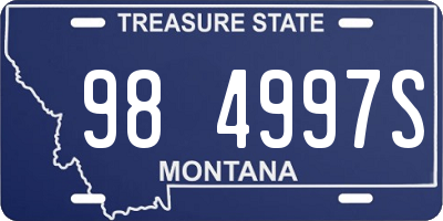 MT license plate 984997S