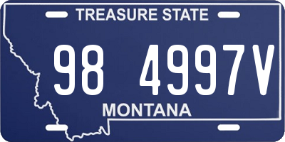 MT license plate 984997V