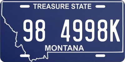 MT license plate 984998K