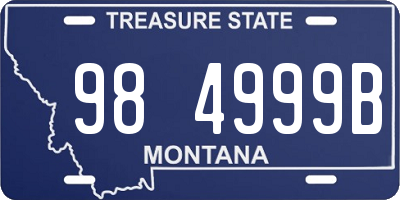 MT license plate 984999B