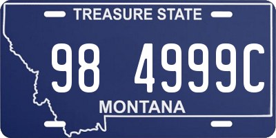 MT license plate 984999C