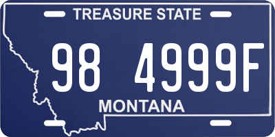 MT license plate 984999F