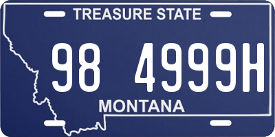 MT license plate 984999H