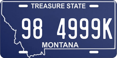 MT license plate 984999K