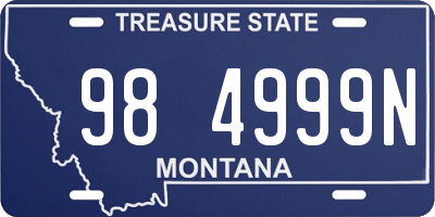 MT license plate 984999N