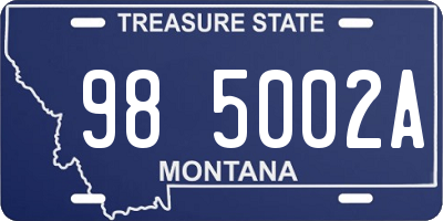 MT license plate 985002A