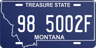 MT license plate 985002F