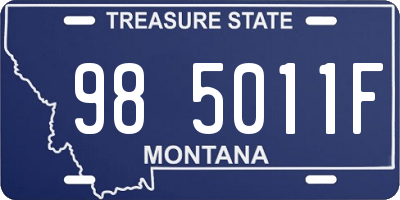 MT license plate 985011F