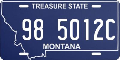 MT license plate 985012C