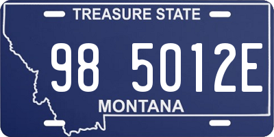 MT license plate 985012E