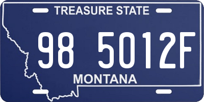 MT license plate 985012F