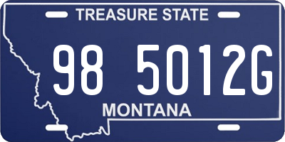 MT license plate 985012G