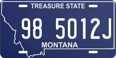 MT license plate 985012J