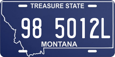 MT license plate 985012L