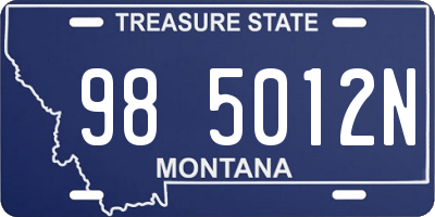 MT license plate 985012N