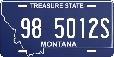 MT license plate 985012S