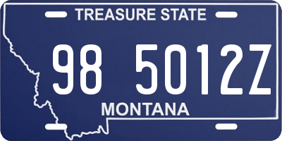 MT license plate 985012Z