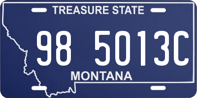 MT license plate 985013C