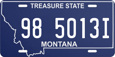 MT license plate 985013I