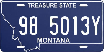 MT license plate 985013Y