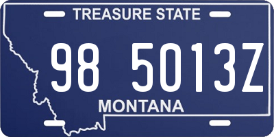 MT license plate 985013Z