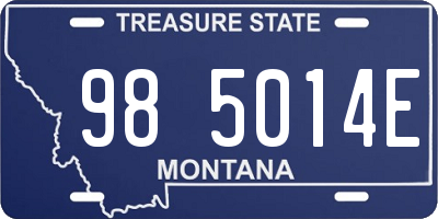 MT license plate 985014E