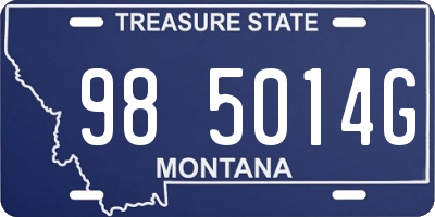 MT license plate 985014G
