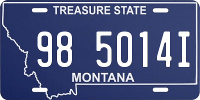 MT license plate 985014I
