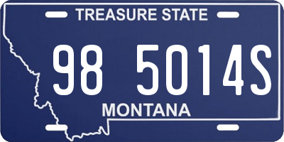 MT license plate 985014S