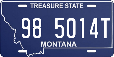 MT license plate 985014T