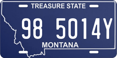 MT license plate 985014Y