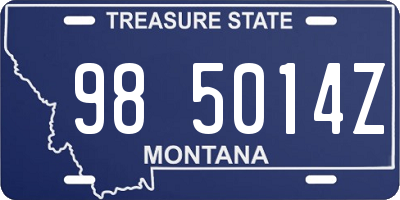 MT license plate 985014Z