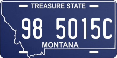 MT license plate 985015C