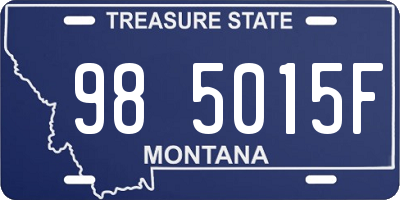 MT license plate 985015F