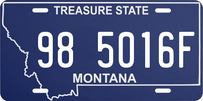 MT license plate 985016F