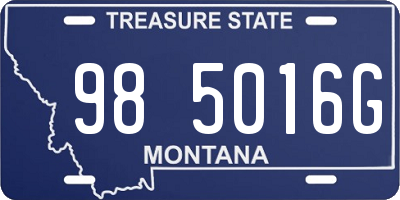 MT license plate 985016G
