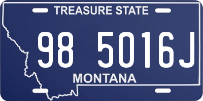 MT license plate 985016J