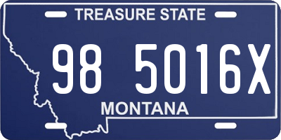 MT license plate 985016X