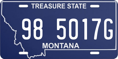 MT license plate 985017G