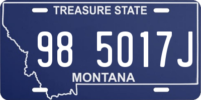 MT license plate 985017J