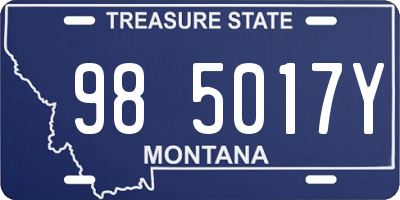 MT license plate 985017Y