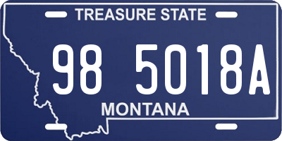 MT license plate 985018A
