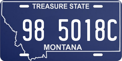 MT license plate 985018C