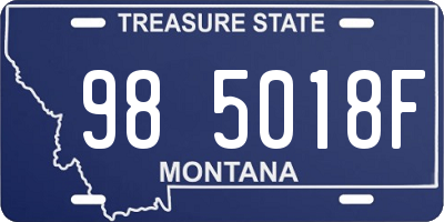 MT license plate 985018F